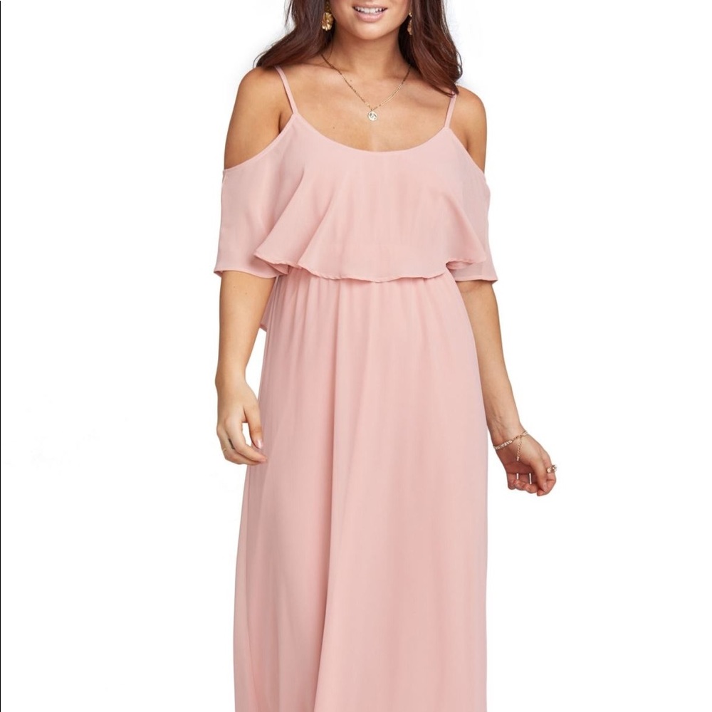 SHOW ME YOUR MUMU Caitlin Cold Shoulder Gown NWT - Picture 2 of 6